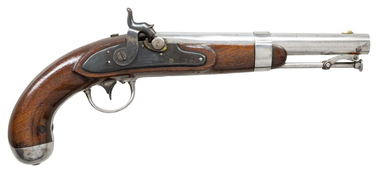 PERCUSION CONVERTED, 1842 DATED A. WATERS U.S. (1 of 2)