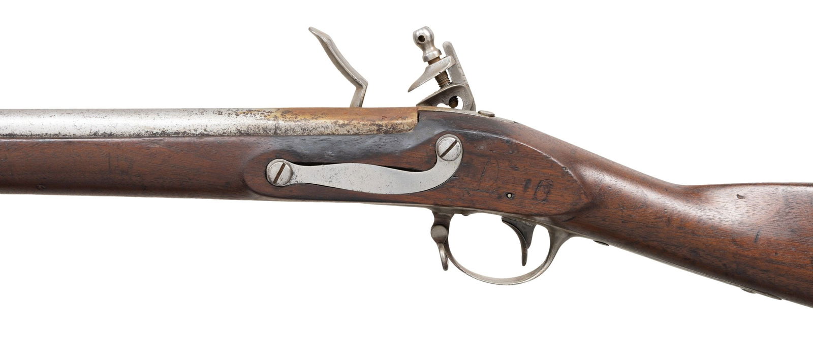1827 DATED WATERS MODEL 1816 RECONVERTED FLINTLOCK - 4