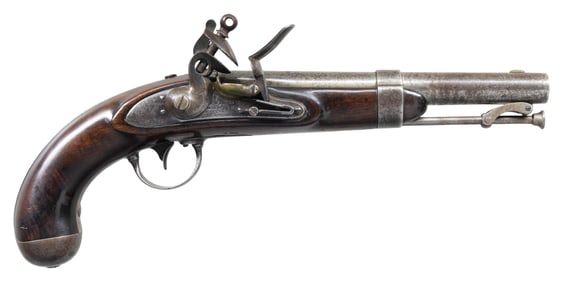 WATERS MODEL 1836 FLINTLOCK MARTIAL PISTOL.