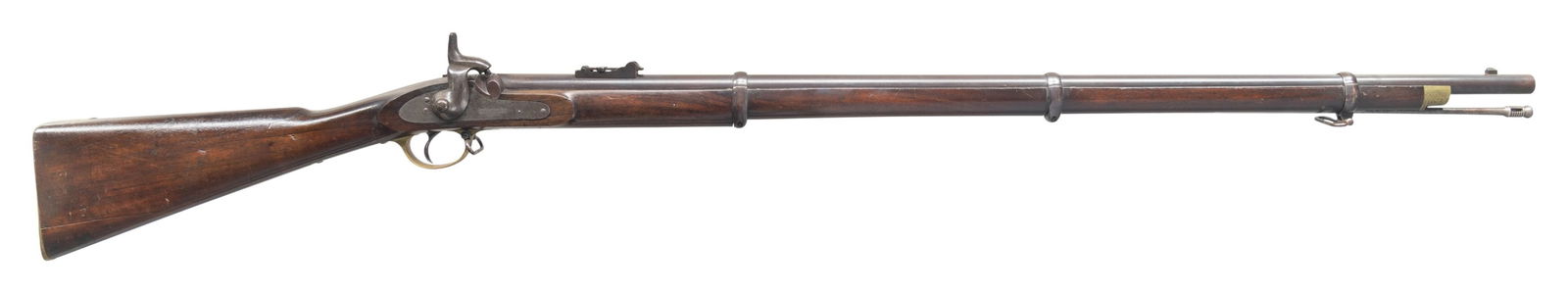 FINE "EM REILLY" PATTERN 1853 VOLUNTEER RIFLE: MUSKET. Cal. 577. S# 11227. Pattern 1853 volunteer rifle musket, made about 1860 based on serial number. Reilly was quality gunmaker in London for few generations early 19th century into 20th