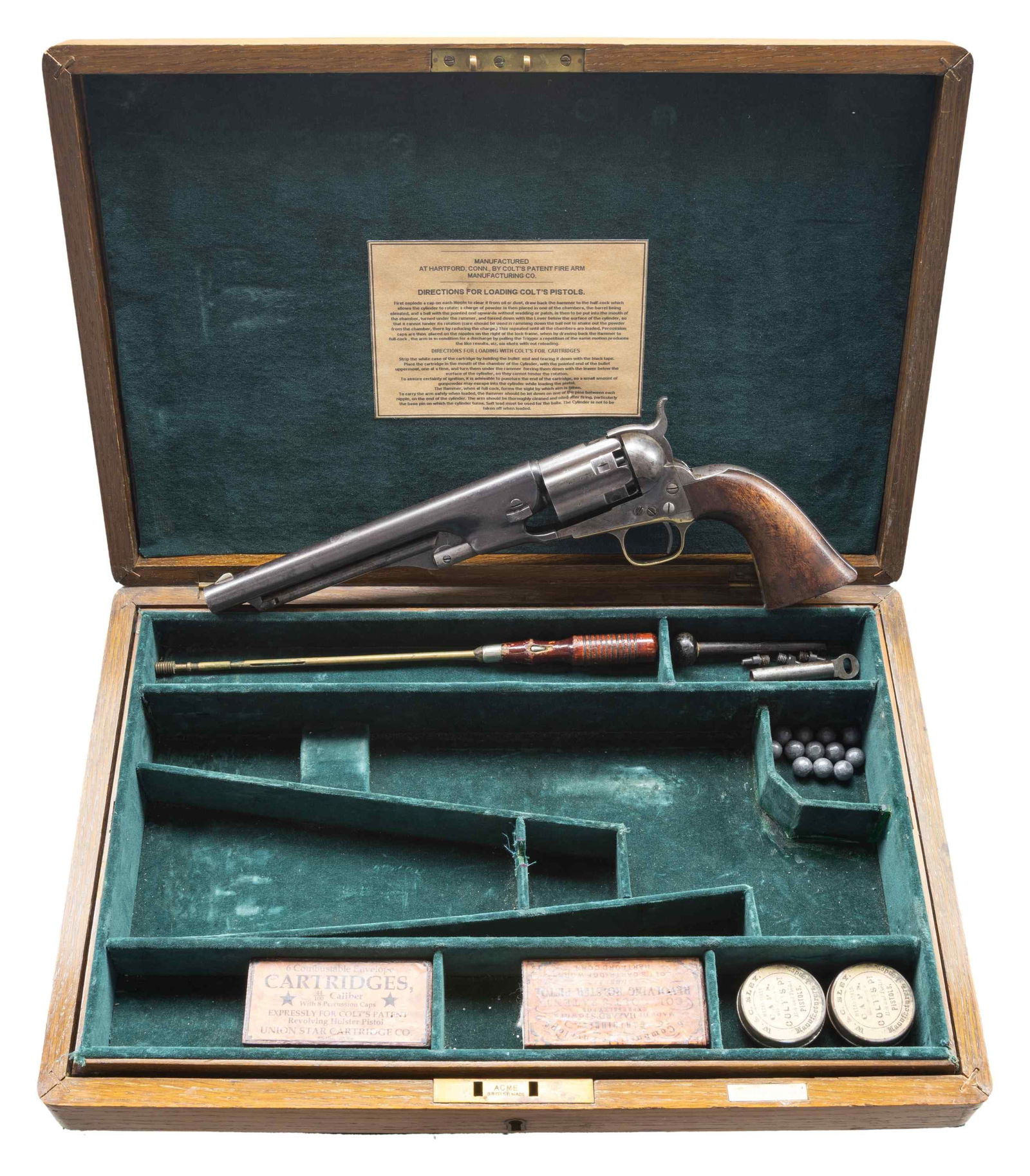 EARLY FINE FLUTED COLT MODEL 1860 ARMY REVOLVER. (1 of 7)