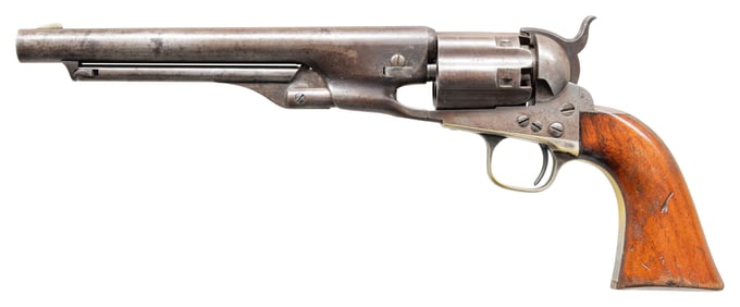 CIVIL WAR COLT MODEL 1860 FLUTED ARMY REVOLVER.