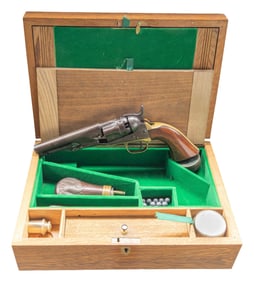 COLT 1862 POLICE REVOLVER IN MODERN LAP DESK.