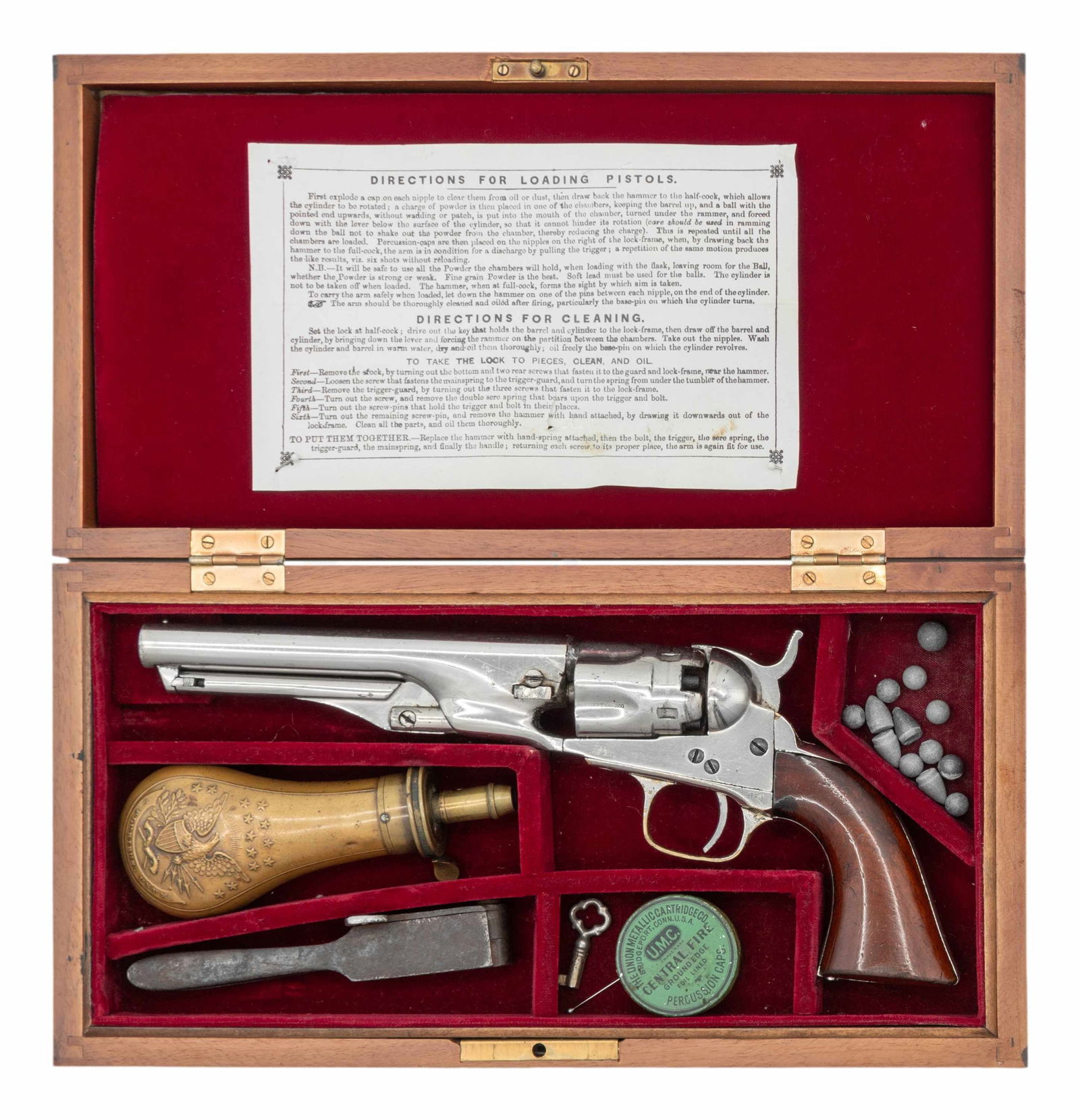 CIVIL WAR CASED COLT MODEL 1862 POLICE REVOLVER. (1 of 6)