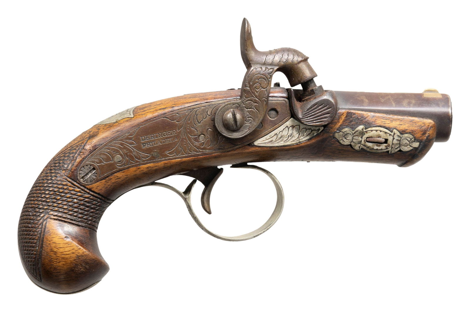 FINE HENRY DERINGER SINGLE SHOT PISTOL. (1 of 5)