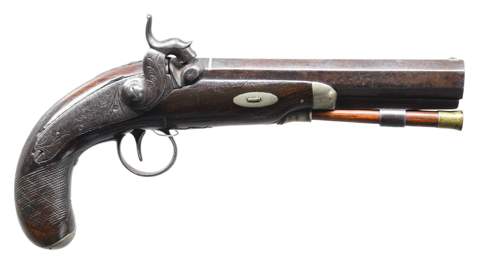LEWIS & TOMES SINGLE SHOT PISTOL. (1 of 3)