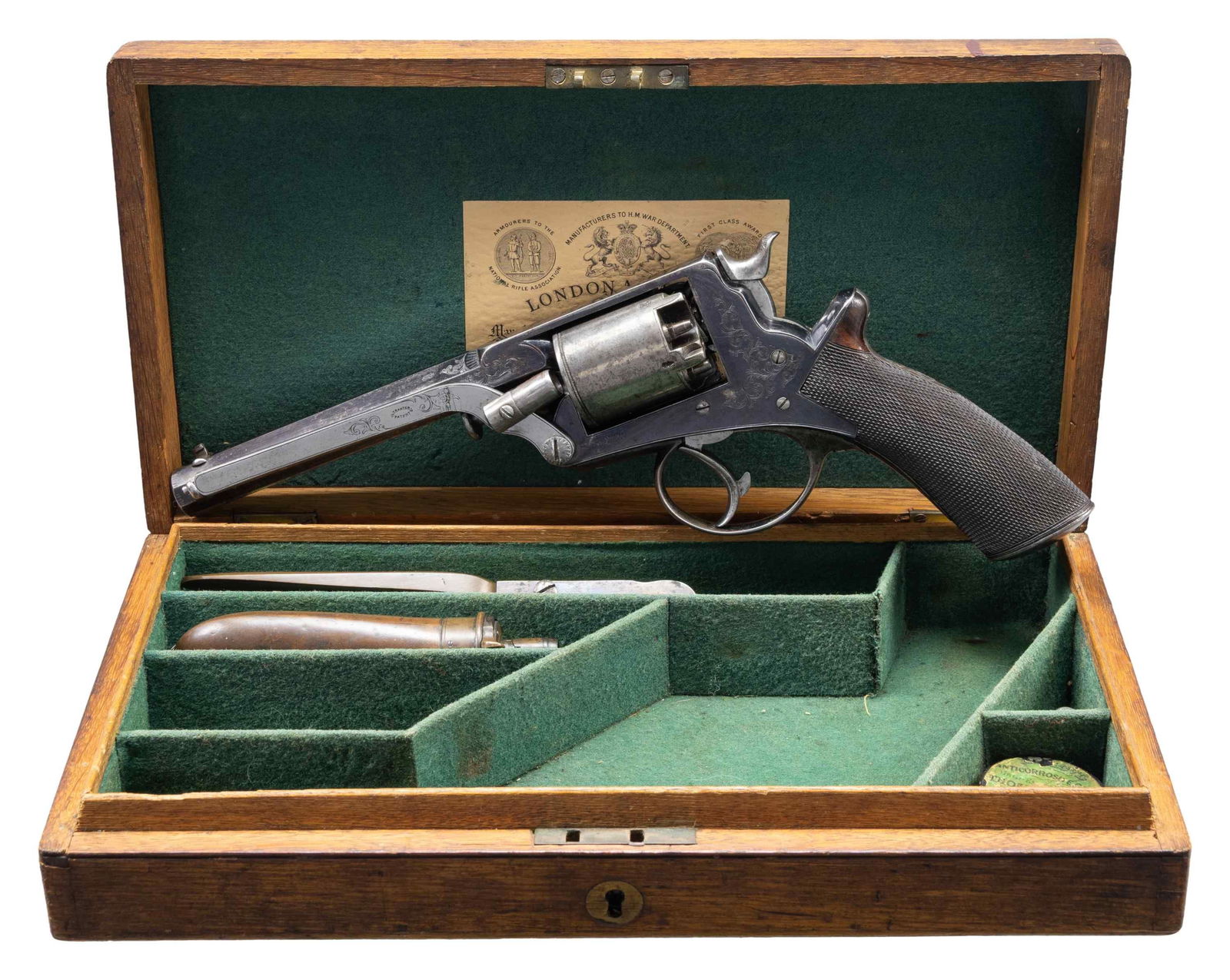 FINE CASED CIVIL WAR ERA LARGE BORE TRANTER (1 of 4)