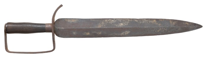 CONFEDERATE D-GUARD BOWIE KNIFE.