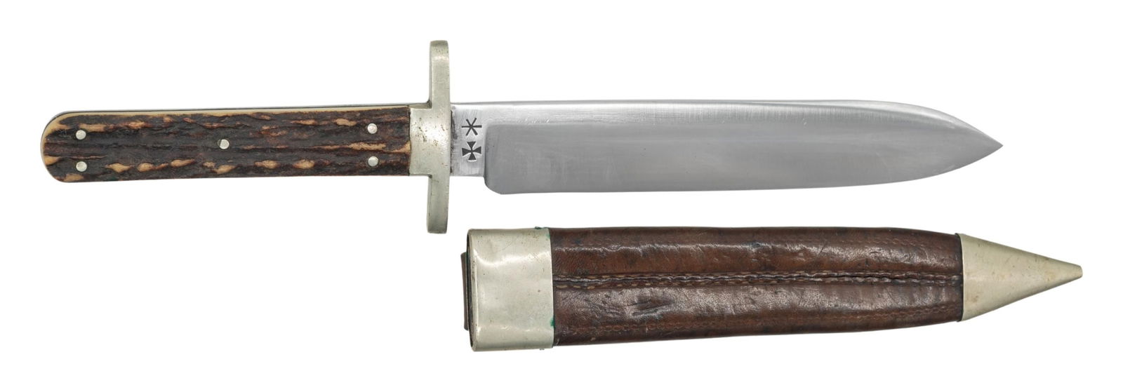 CIVIL WAR ERA BELT KNIFE BY ROGERS. (1 of 2)