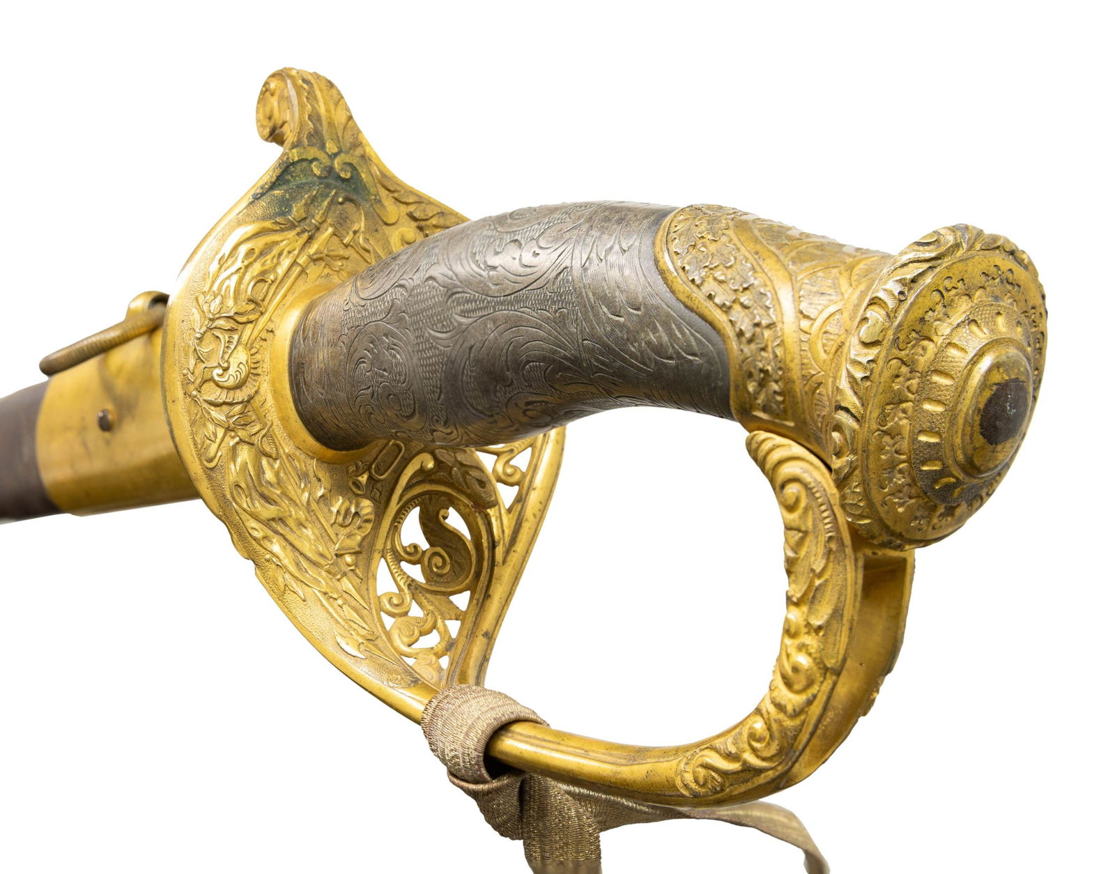 EXCEPTIONAL SILVER GRIP PRESENTATION SWORD OF LT. - 11