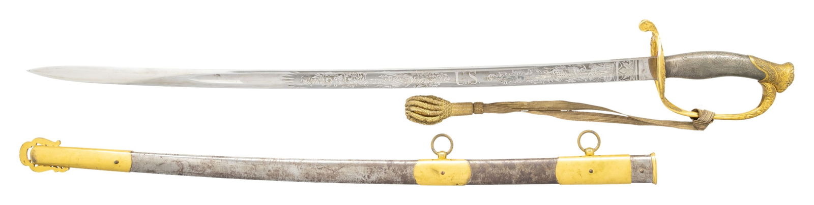 EXCEPTIONAL SILVER GRIP PRESENTATION SWORD OF LT. - 2
