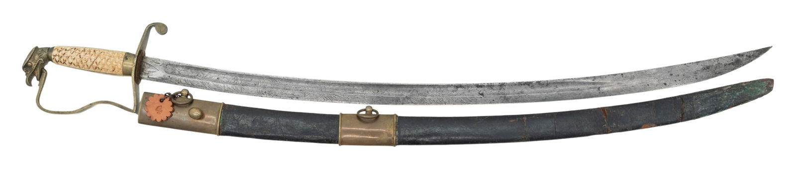 LATE FEDERAL PERIOD US MILITIA OFFICER SWORD. (1 of 2)