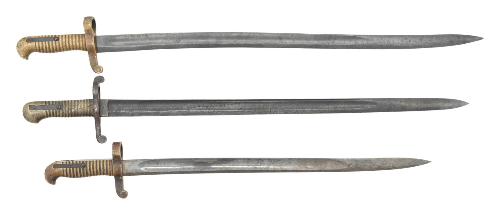 THREE CIVIL WAR ERA SABER BAYONETS. (1 of 2)