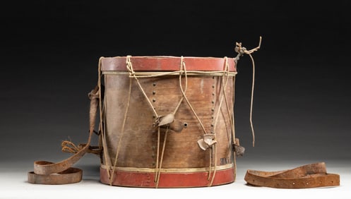 PRE CIVIL WAR MAINE MILITIA DRUM.