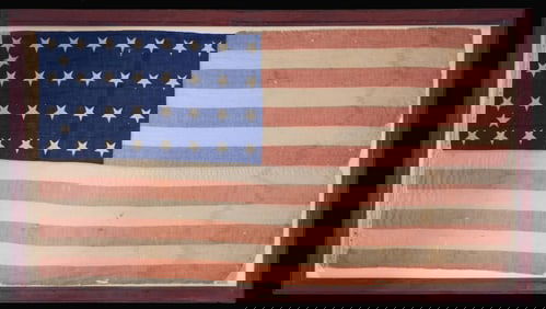 WONDERFUL 32 STAR FLAG WITH 2 ADDITIONAL STARS