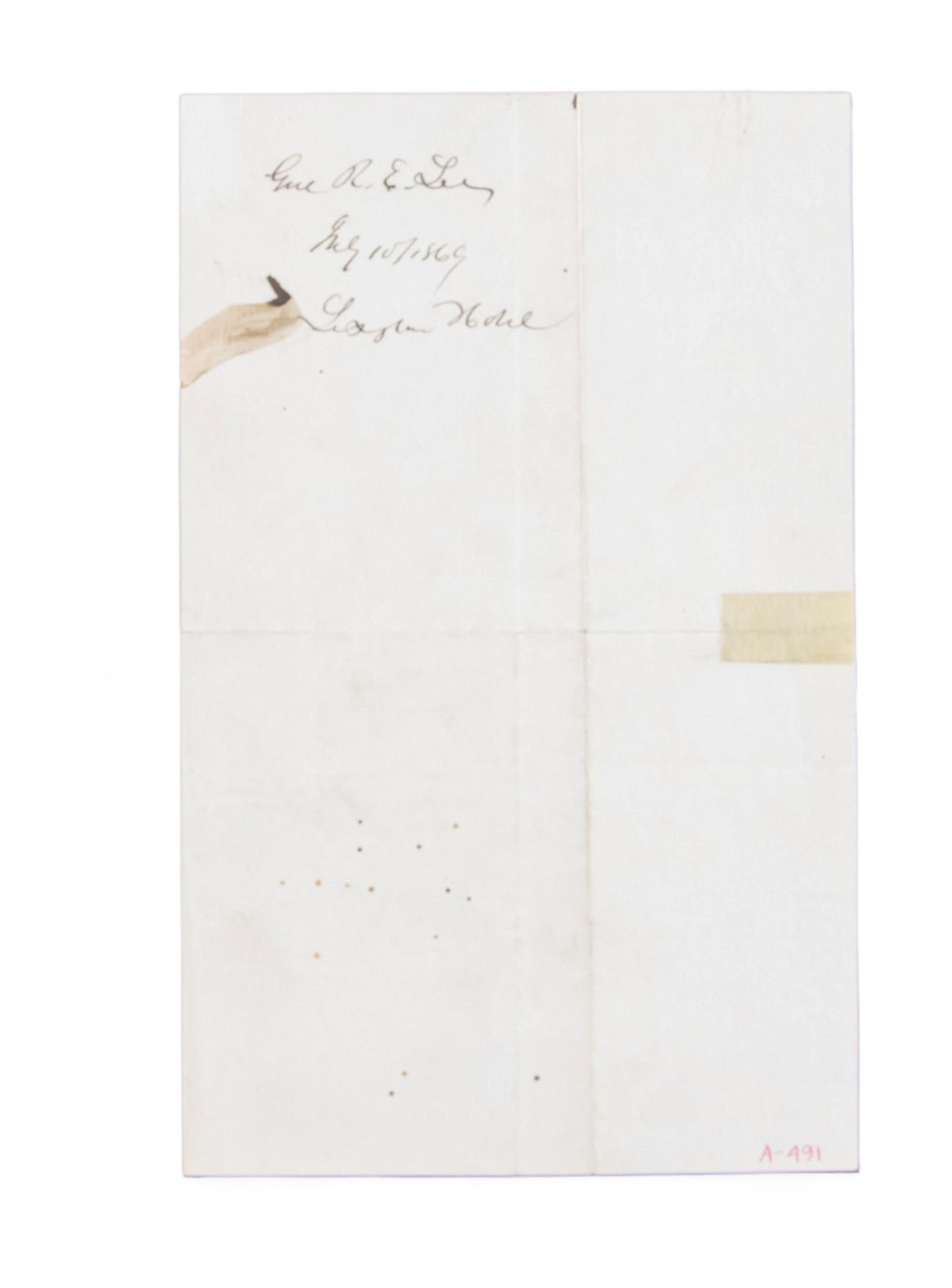 ROBERT E LEE AUTOGRAPH LETTER SIGNED. - 2