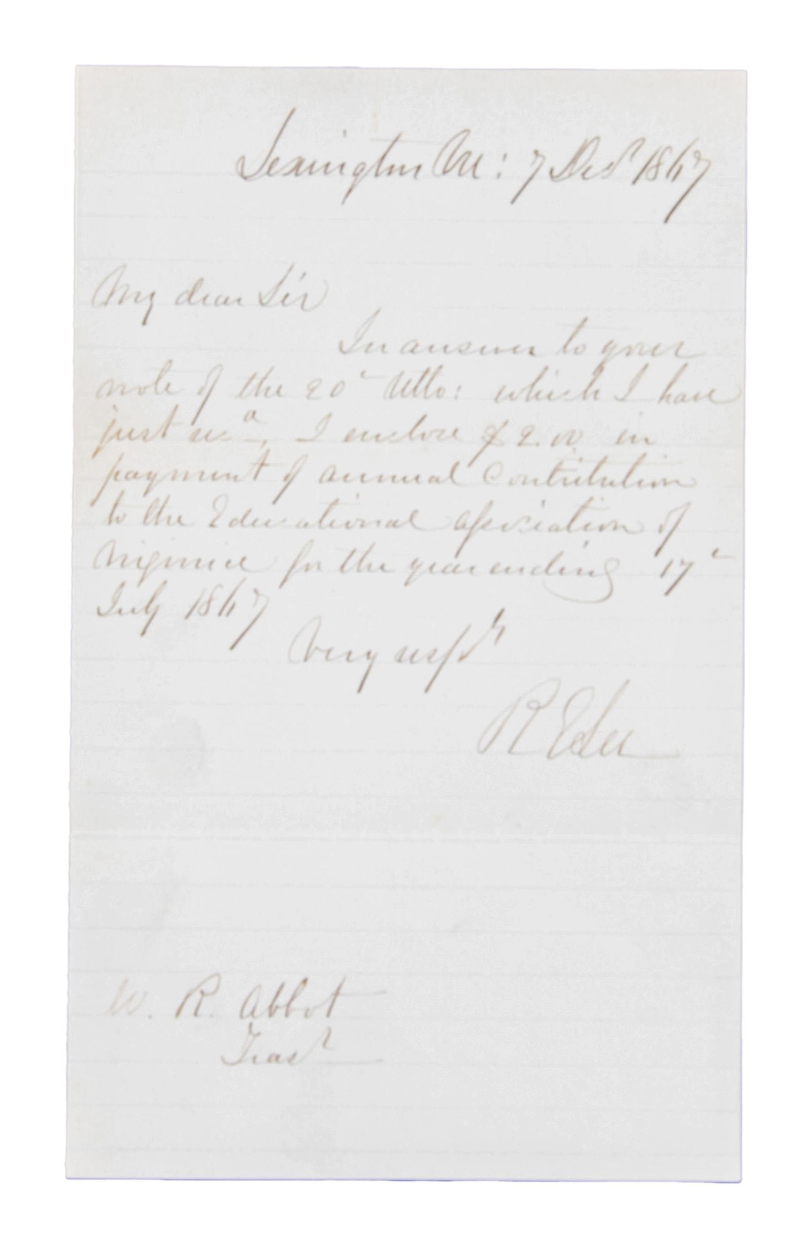 ROBERT E LEE AUTOGRAPH LETTER SIGNED WITH - 2