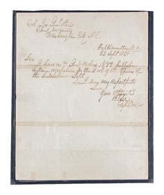 ROBERT E LEE AUTOGRAPH LETTER SIGNED.