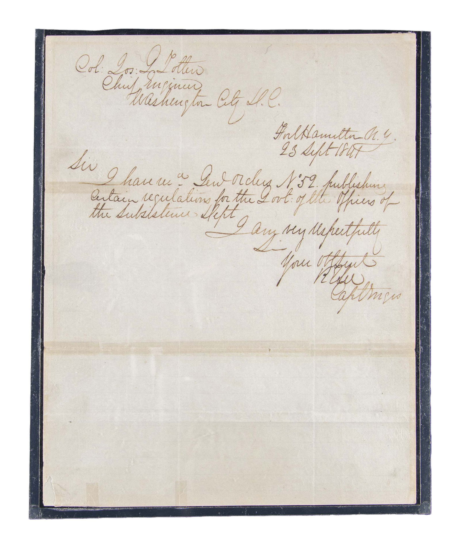 ROBERT E LEE AUTOGRAPH LETTER SIGNED. (1 of 2)