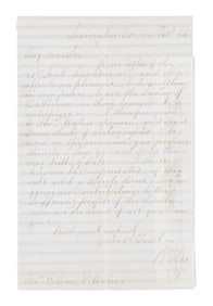 ROBERT E LEE AUTOGRAPH LETTER SIGNED.