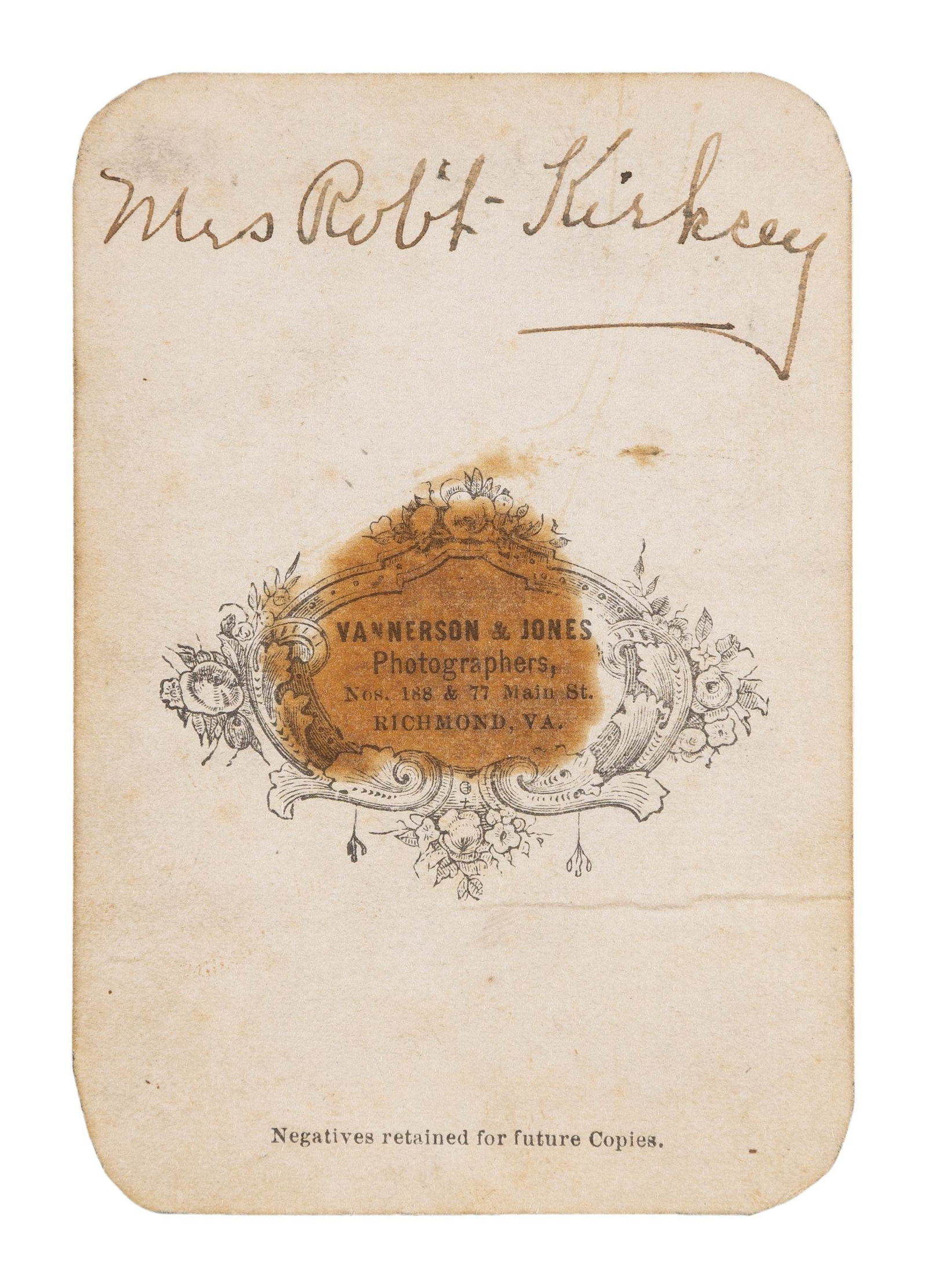 ROBERT E LEE SIGNED VANNERSON CDV. - 2