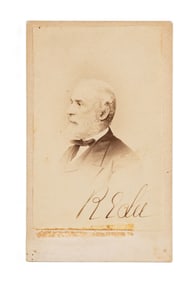 ROBERT E LEE SIGNED BRADY CDV.