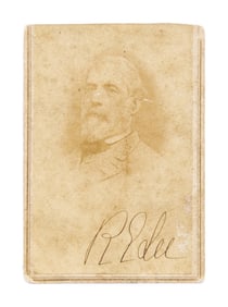 ROBERT E LEE IN UNIFORM SIGNED CDV.