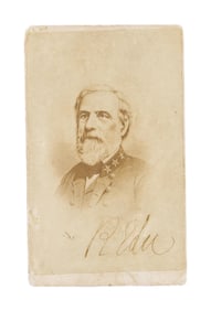 ROBERT E LEE IN UNIFORM SIGNED CDV.