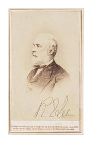 FINE ROBERT E LEE SIGNED MATTHEW BRADY CDV.