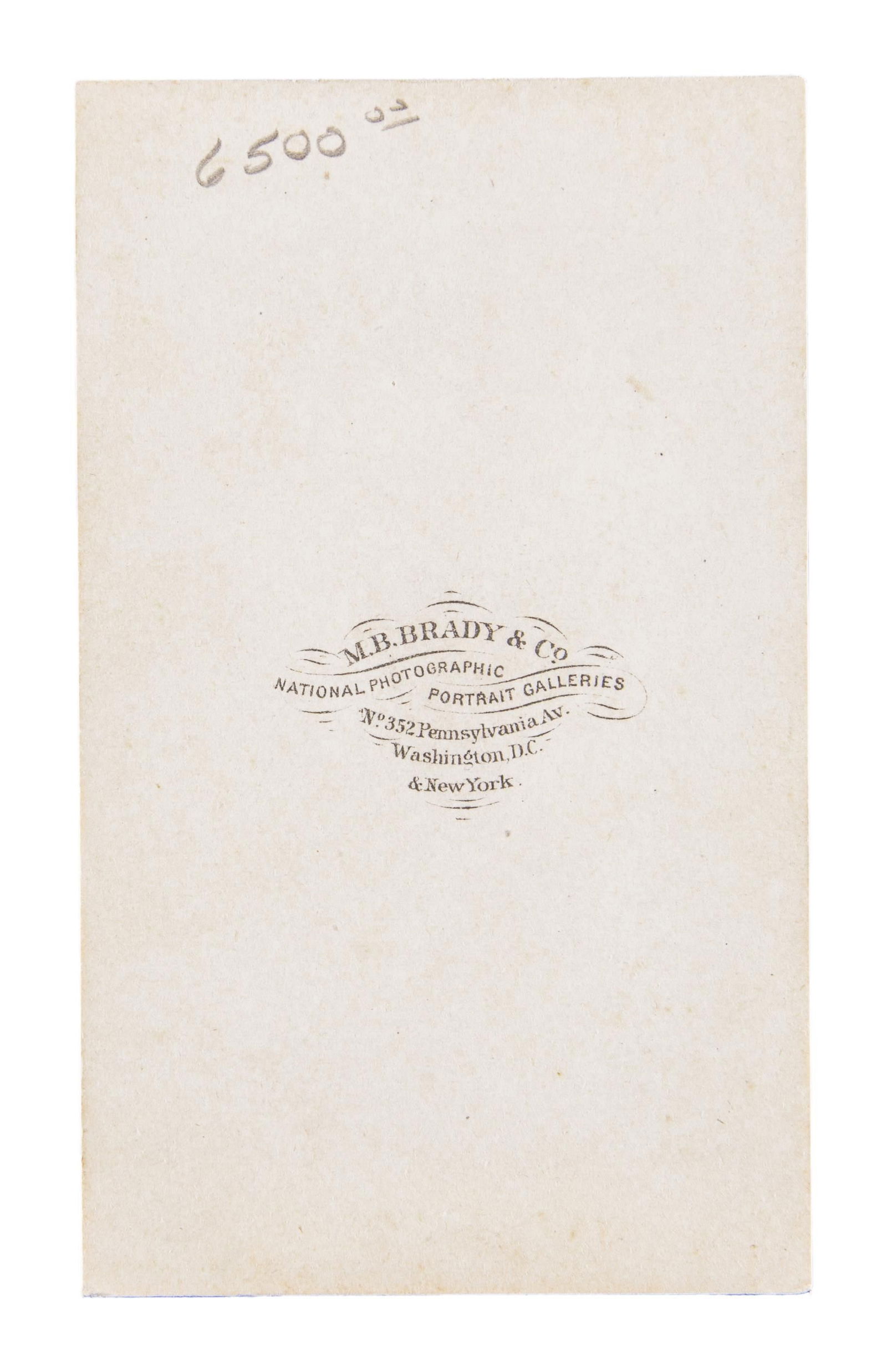 FINE ROBERT E LEE SIGNED MATTHEW BRADY CDV. - 2