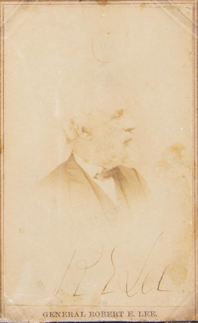 ALEXANDER GARDNER ROBERT E LEE SIGNED CDV. (1 of 2)
