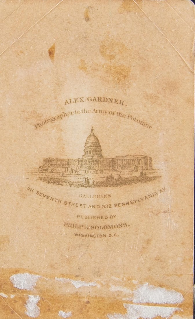 ALEXANDER GARDNER ROBERT E LEE SIGNED CDV. - 2