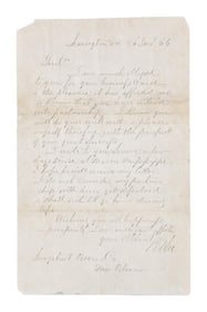FACSIMILE ROBERT E LEE AUTOGRAPH LETTER TO