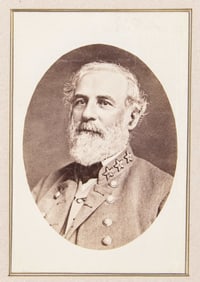 RARE WARTIME ALBUMIN PHOTOGRAPH OF ROBERT E LEE.