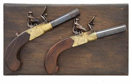 CASED PAIR OF A.W. SPIES SCREW BARREL BRASS FRAME