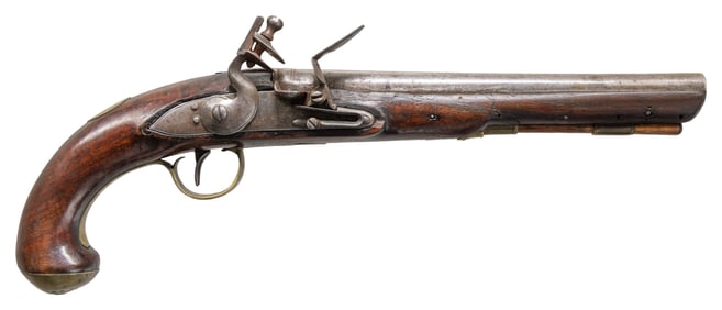 UNSIGNED ENGLISH FLINTLOCK HORSE PISTOL.