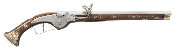 GERMANIC WHEELLOCK PISTOL WITH BARREL MARKED