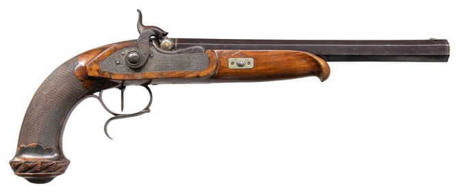 E. BISCHOFF OF AUGSBURG FANCY PERCUSSION PISTOL.