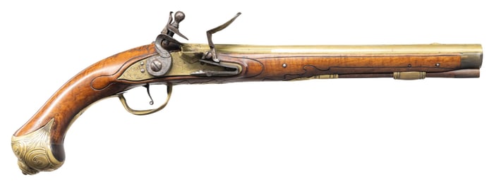 AUSTRIAN BRASS BARREL BRASS MOUNTED FLINTLOCK