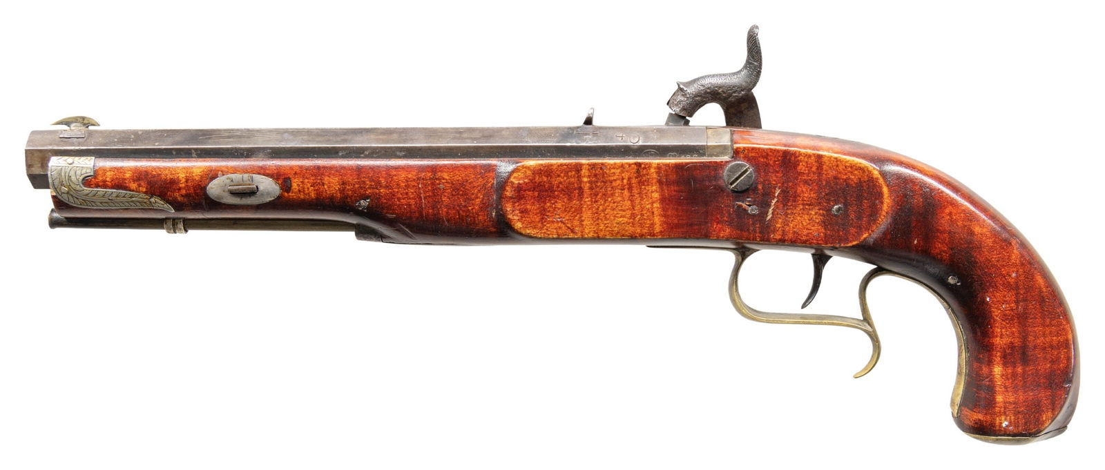 BELGIAN "A. E. RYNC" SIGNED PERCUSSION PISTOL. - 2