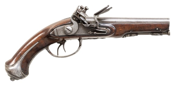 P. STREIGNARD FRENCH FLINTLOCK SxS PISTOL.