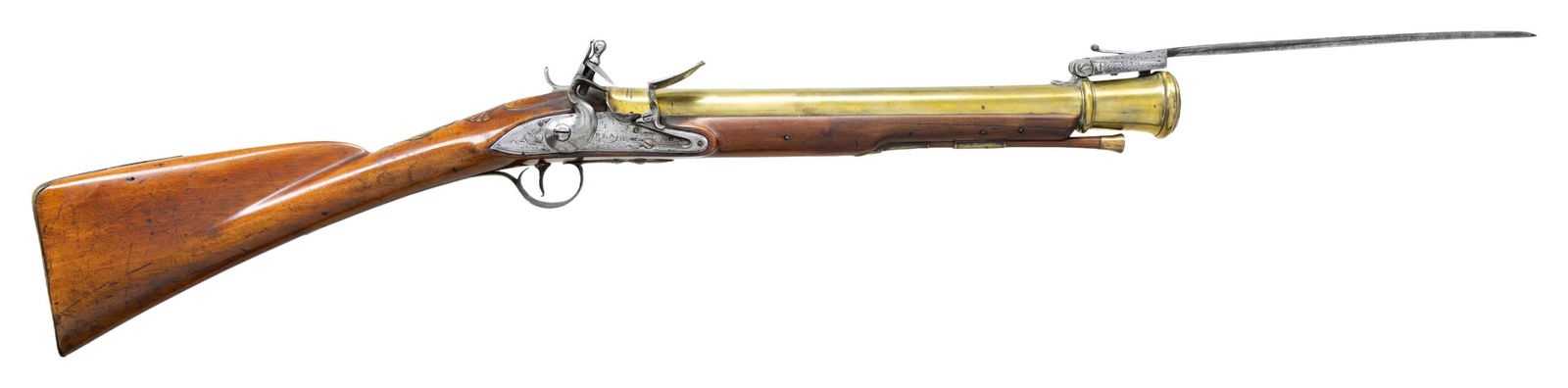 BRASS CANNON BARREL BLUNDERBUSS WITH SPRING (1 of 4)