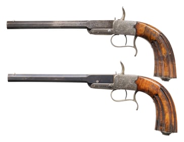 UNMARKED MATCHED PAIR OF INLINE PERCUSSION PARLOR