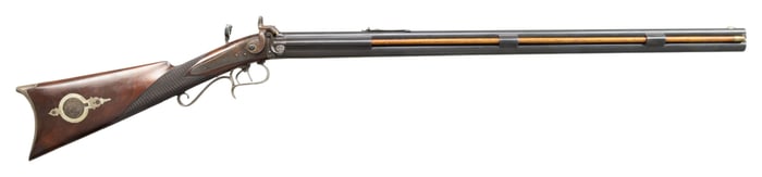 VERY GOOD O/U PERCUSSION RIFLE/SHOTGUN COMBO,
