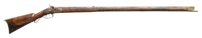 UNMARKED FULL STOCK KENTUCKY TYPE PERCUSSION RIFLE