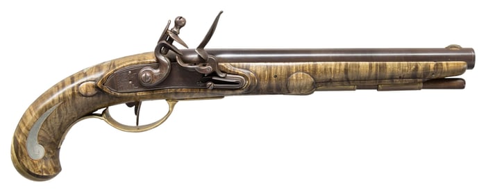 WILLIAM BUCHELE CONTEMPORARY FLINTLOCK PISTOL.