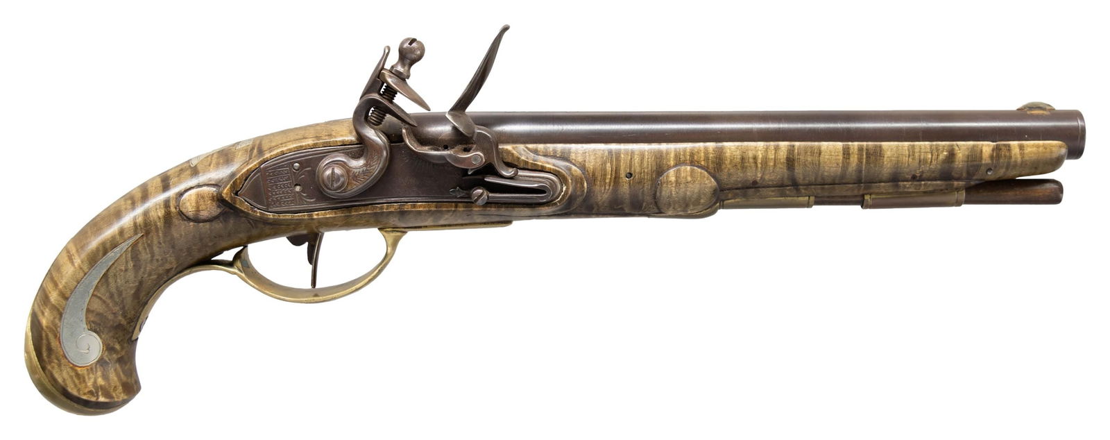 WILLIAM BUCHELE CONTEMPORARY FLINTLOCK PISTOL. (1 of 3)