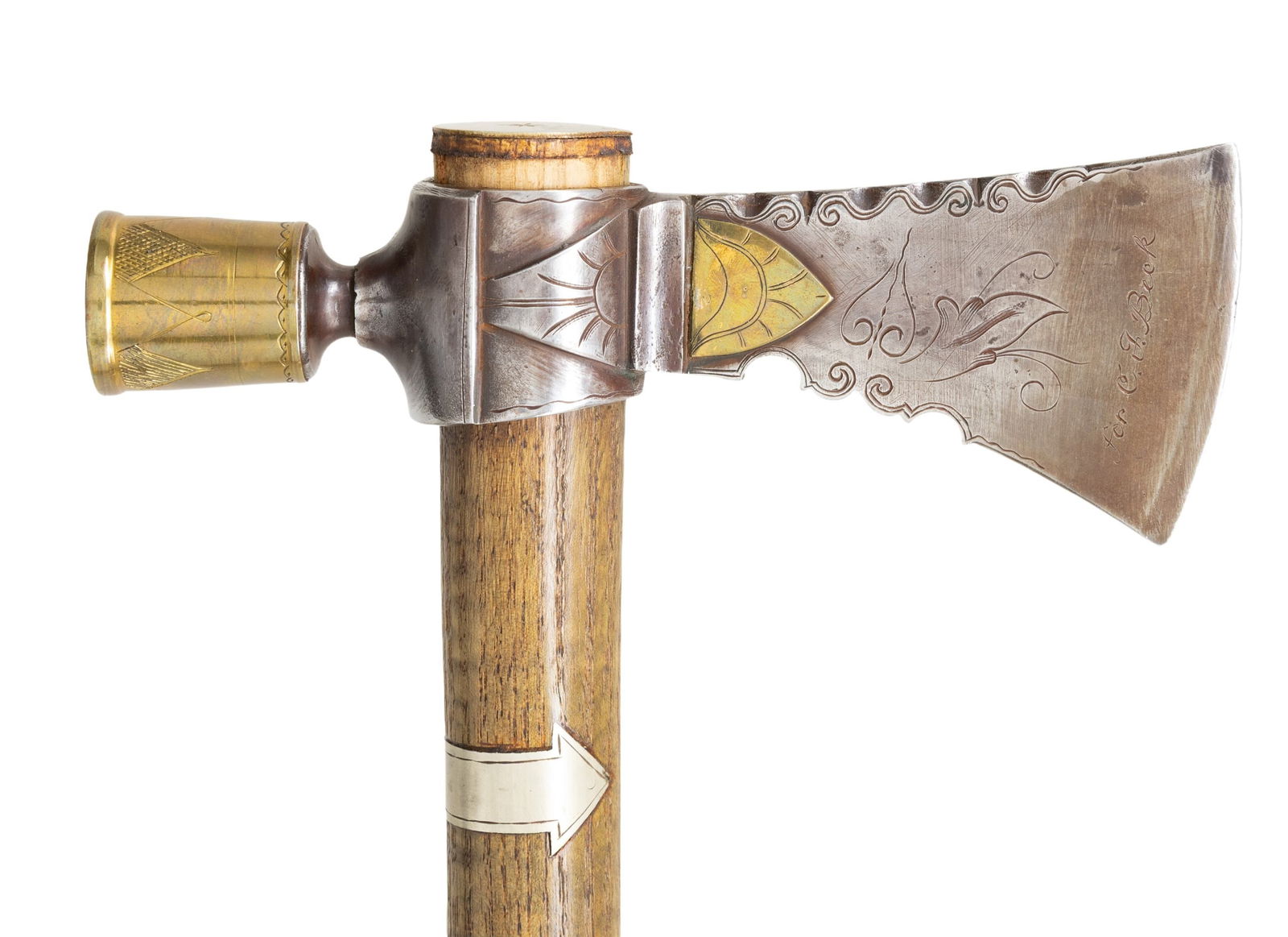 FINE PRESENTATION CONTEMPORARY PIPE TOMAHAWK BY - 4