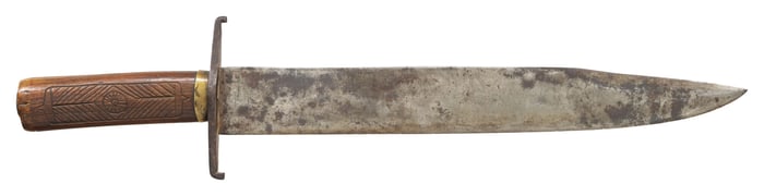 FINE LARGE CONFEDERATE SIDE KNIFE.