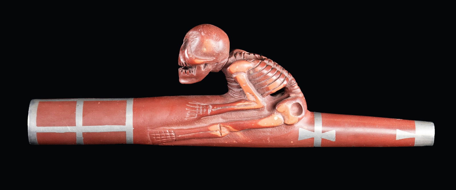 INDIAN CATLINITE EFFIGY PIPE. - 2